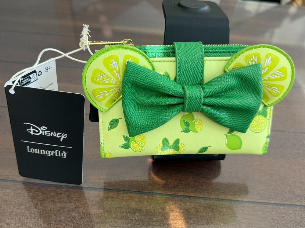 Loungefly Disney Minnie Mouse Key Lime Scented Wallet NWT